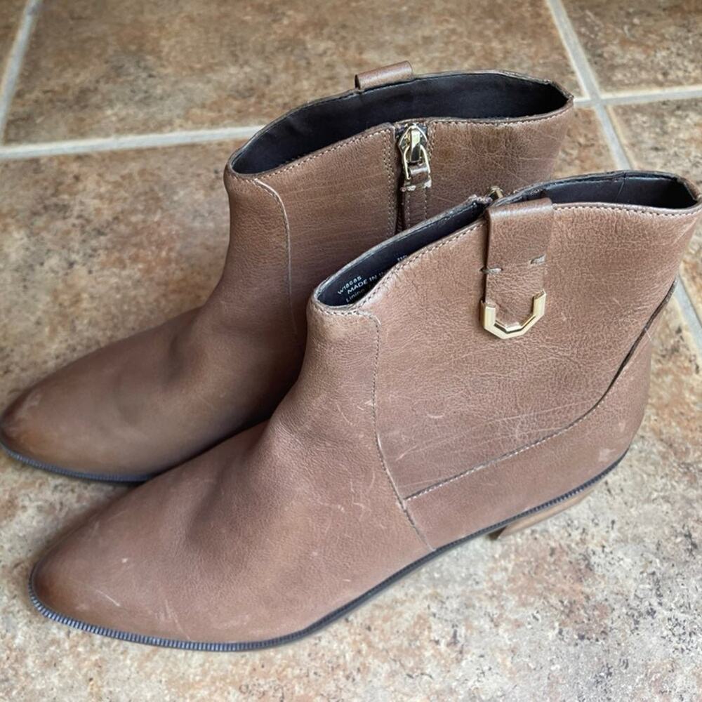 NEW! Cole Haan womens chestnut brown leather  booties sz 11